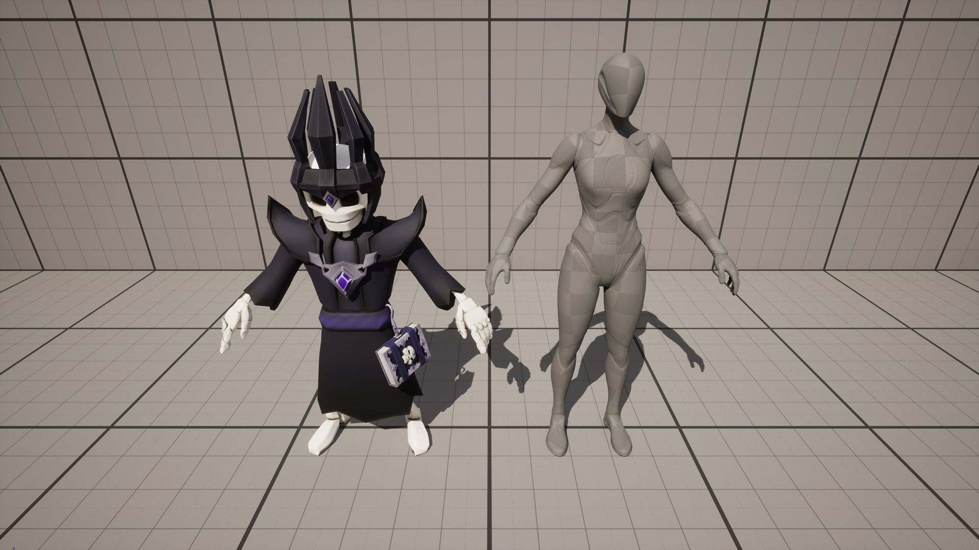 Cartoon Skeleton Necromancer - Mobile Game Ready Low-poly 3D model_12