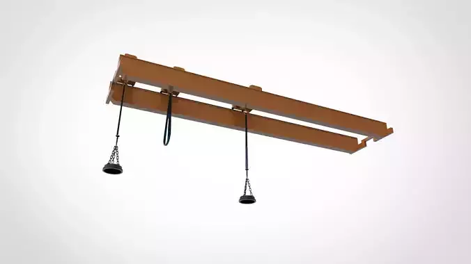 overhead crane equipped with a magnetic lifting system