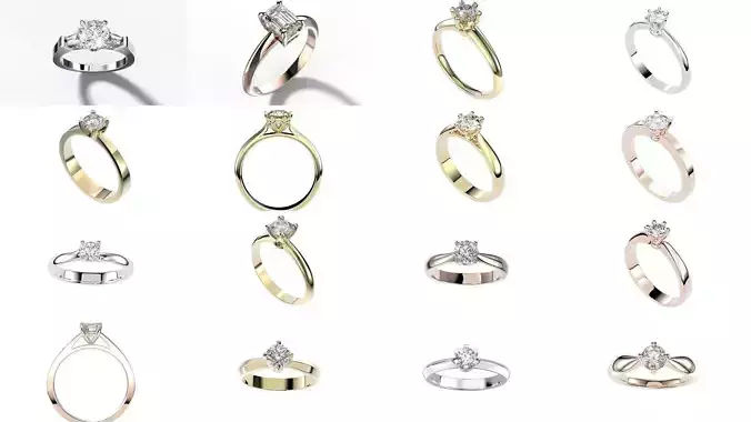 Collection solitaire rings 