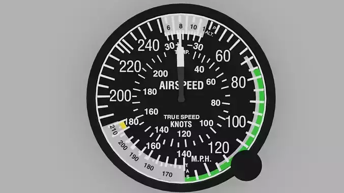 True Air speed indicator 3D model