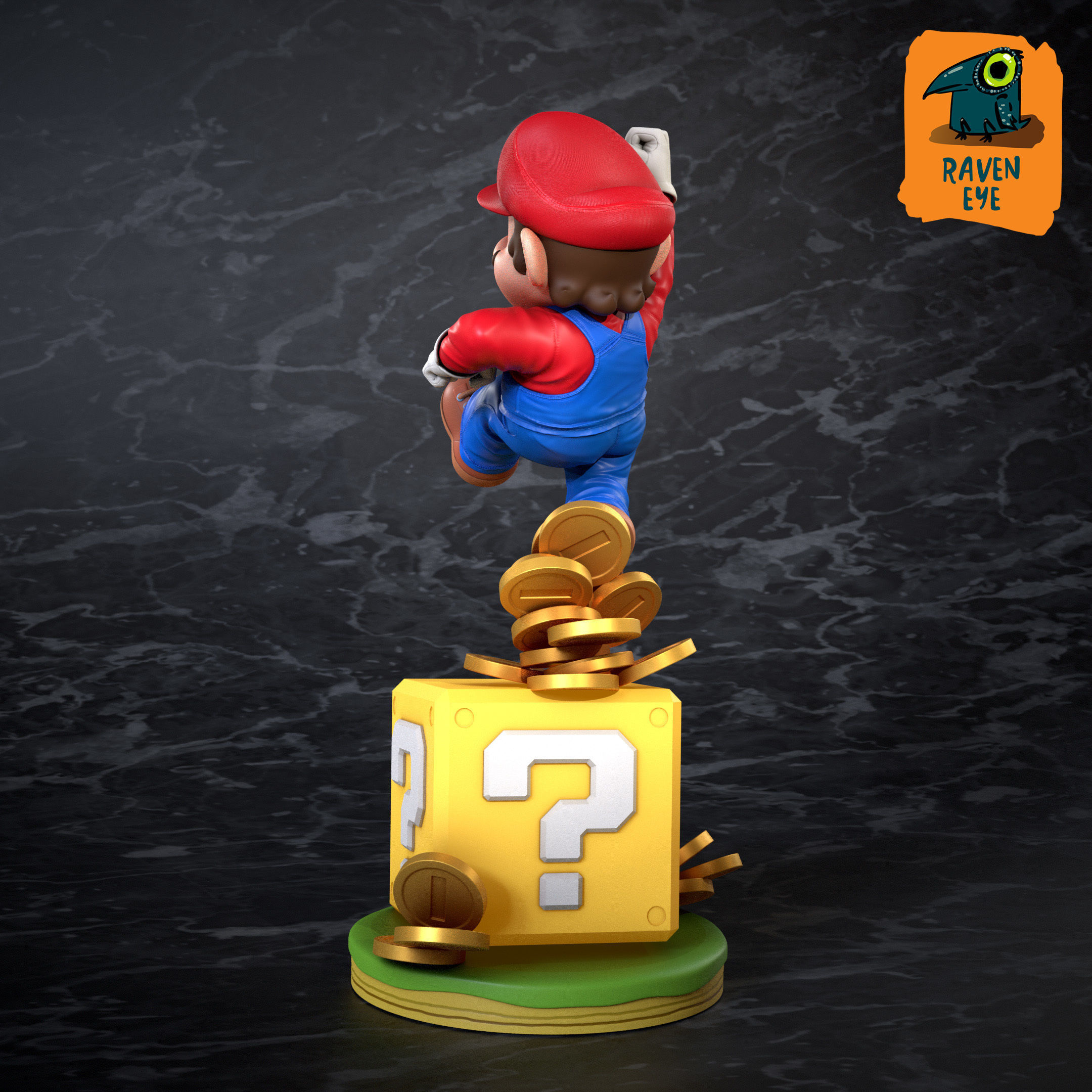 Mario from Super Mario animation 3D print model_4