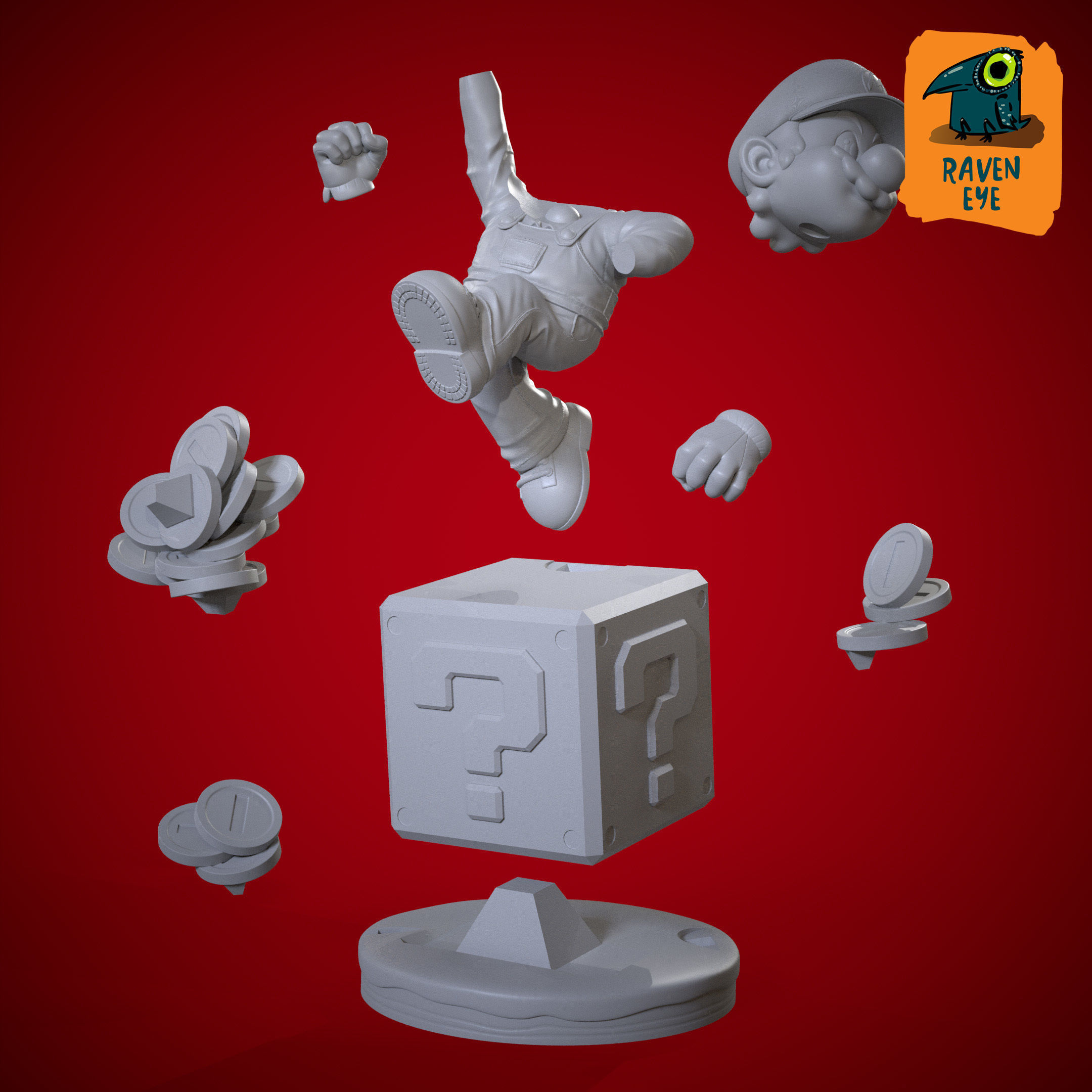 Mario from Super Mario animation 3D print model_2
