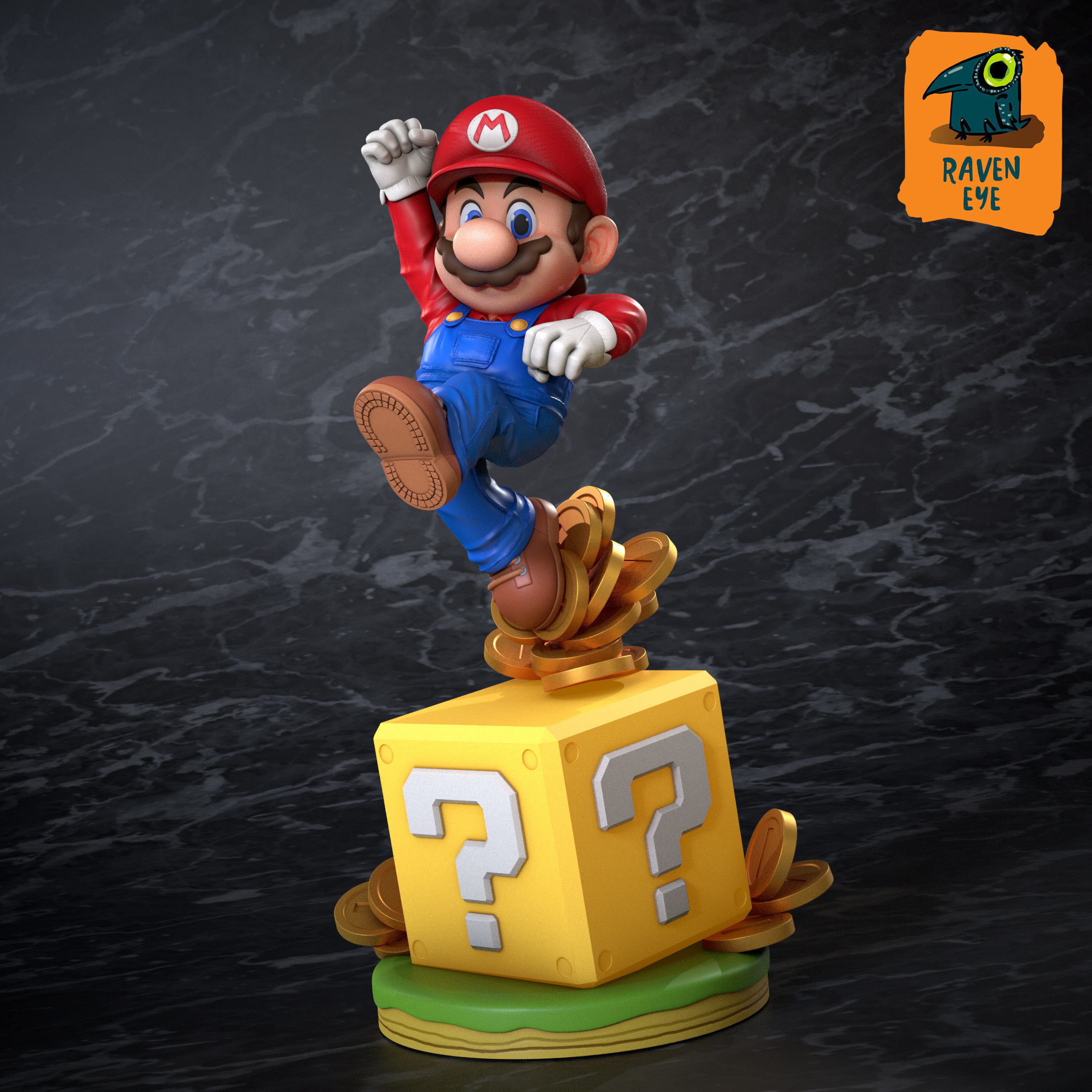 Mario from Super Mario animation 3D print model_3