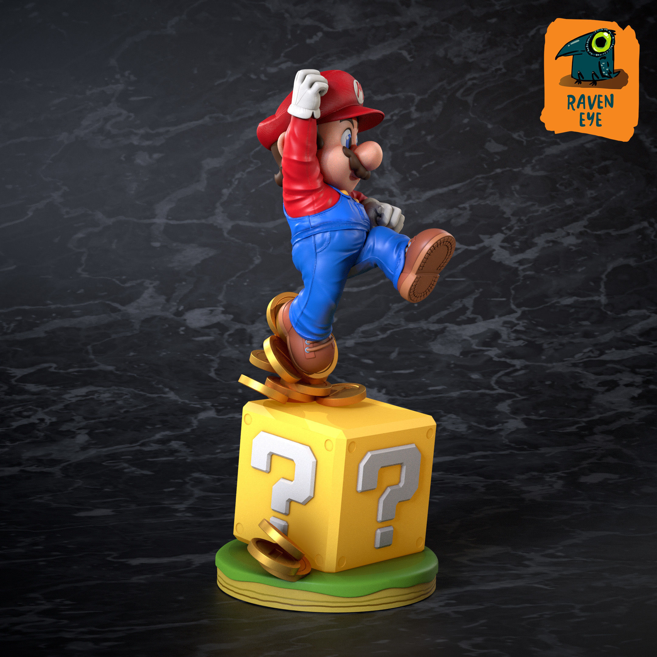 Mario from Super Mario animation 3D print model_6