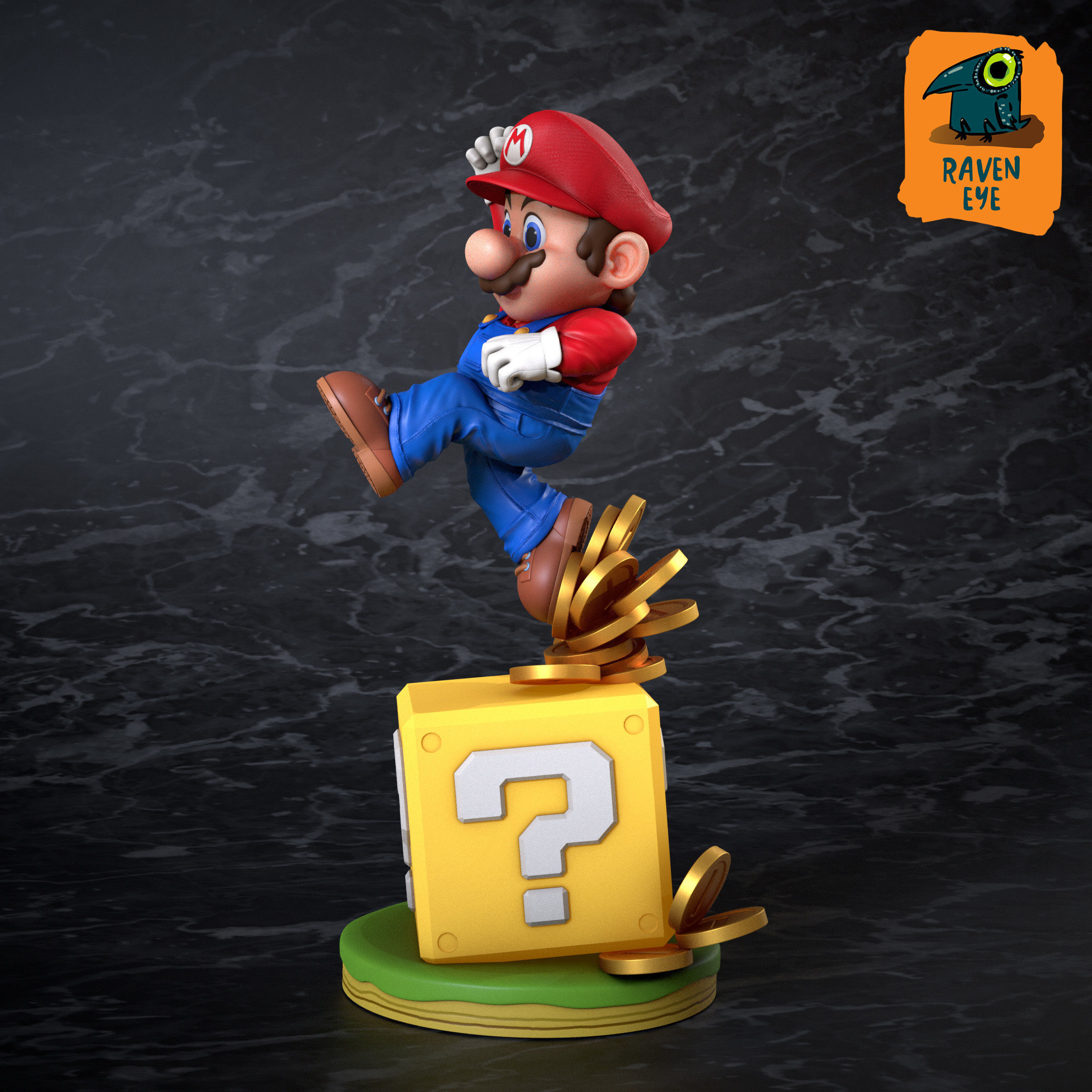 Mario from Super Mario animation 3D print model_5