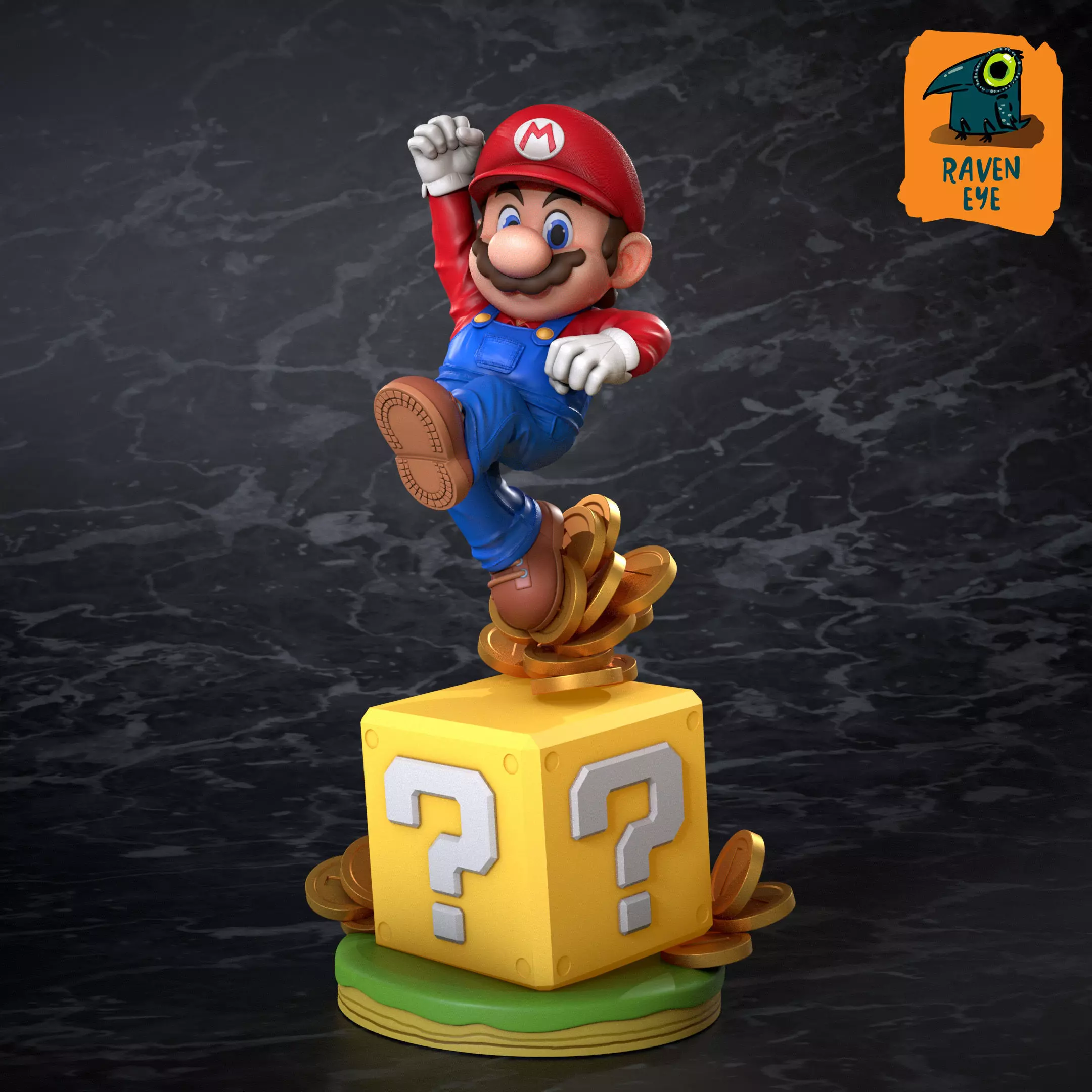 Mario from Super Mario animation 3D print model_0