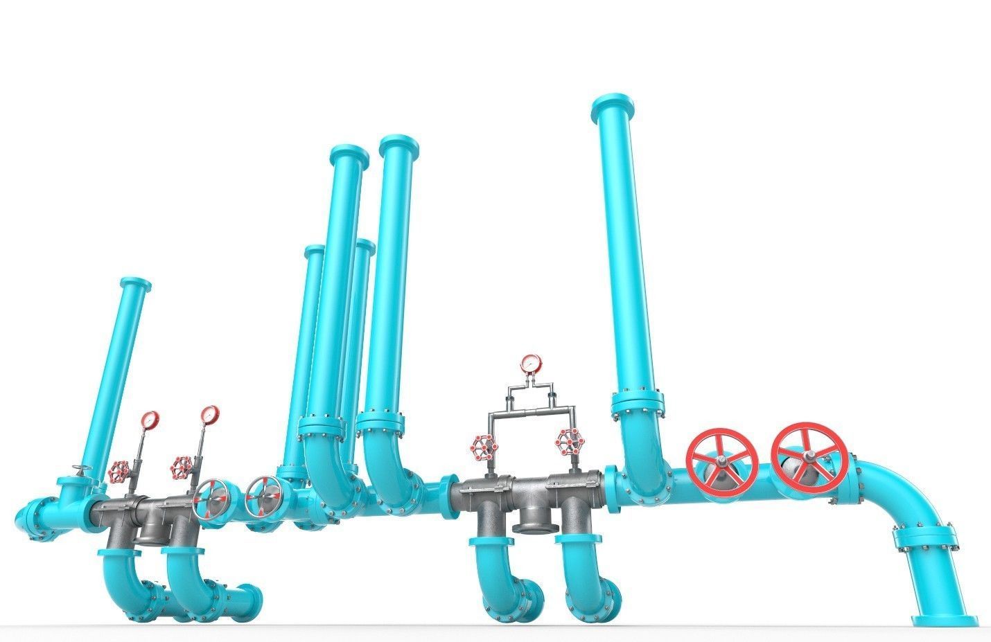 Pipeline2 pipes and valves 3D model_13