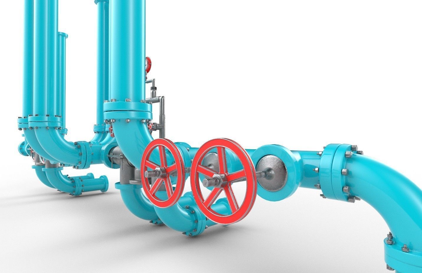 Pipeline2 pipes and valves 3D model_11