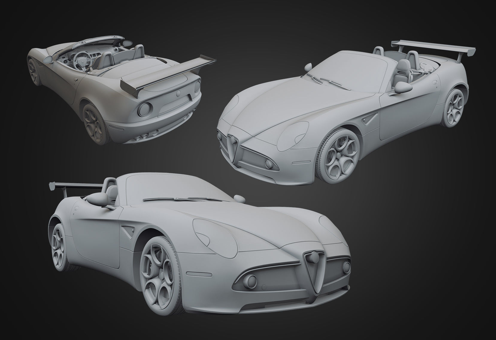 9 models of  Alfa-Romeo cars 3D Model Collection_122