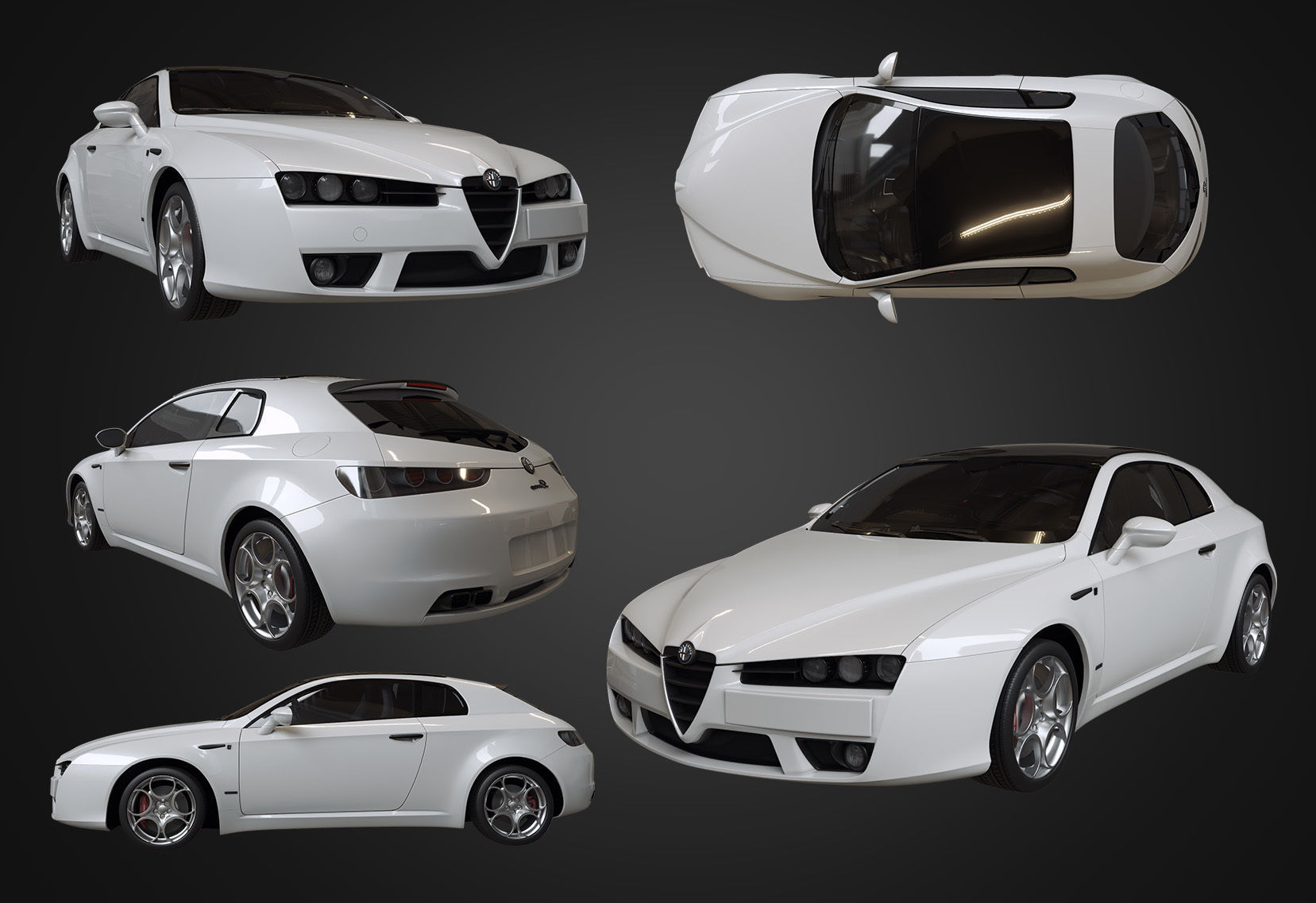 9 models of  Alfa-Romeo cars 3D Model Collection_10