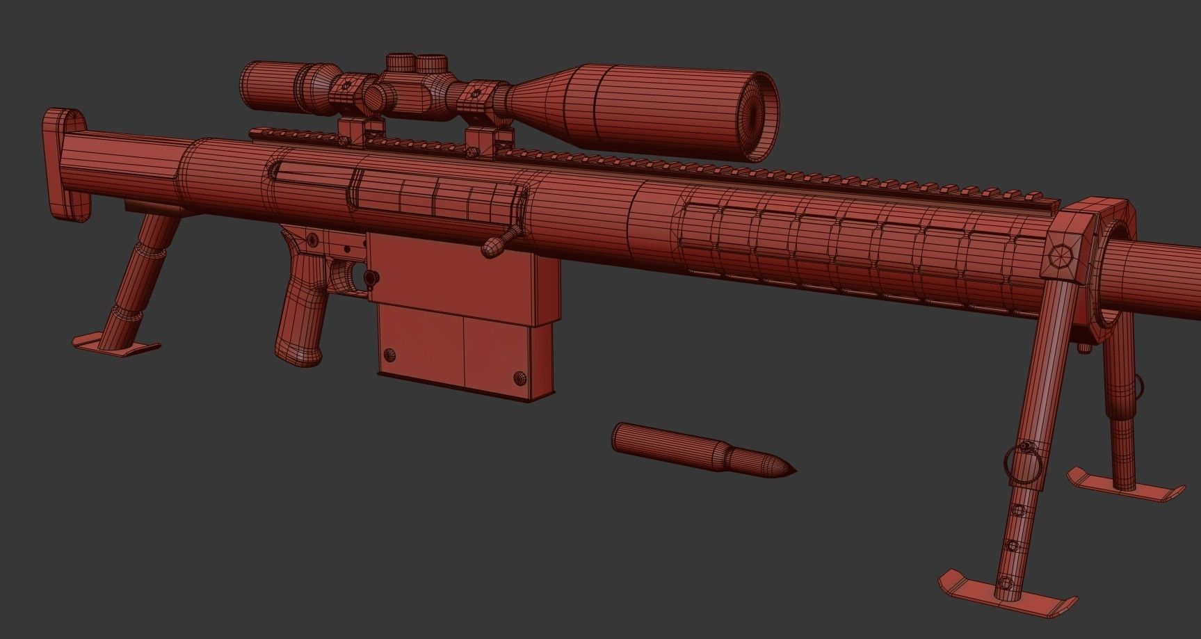 Anzio 20mm Sniper rifle Low-poly 3D model_30