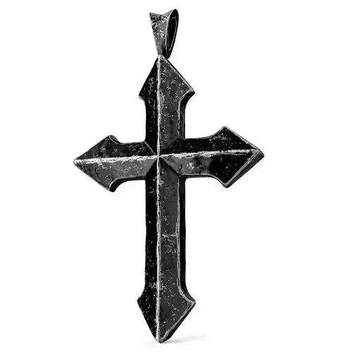 Low-poly Game Ready 3D Model of Biker Arrow Cross Low-poly 3D model