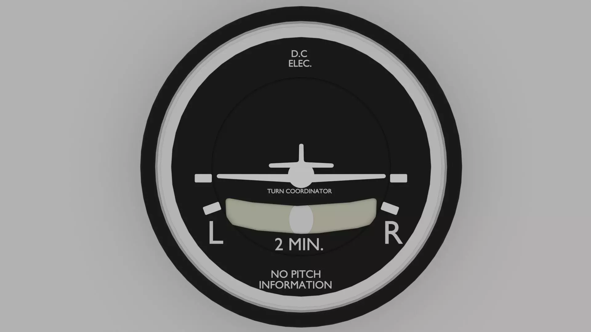 Turn coordinator 3D model