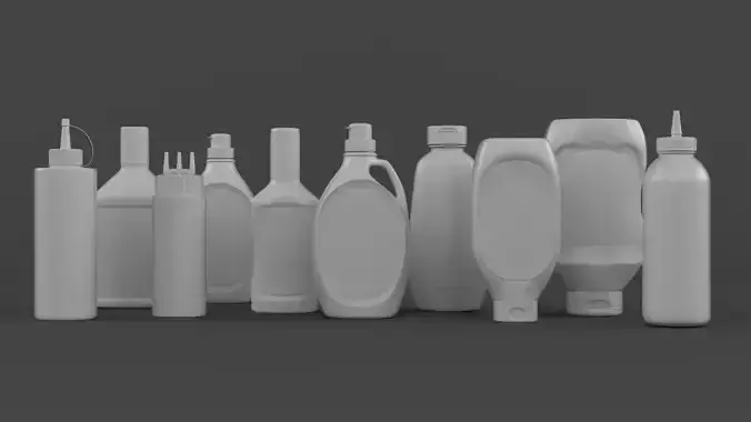 Plastic Bottles 3D model
