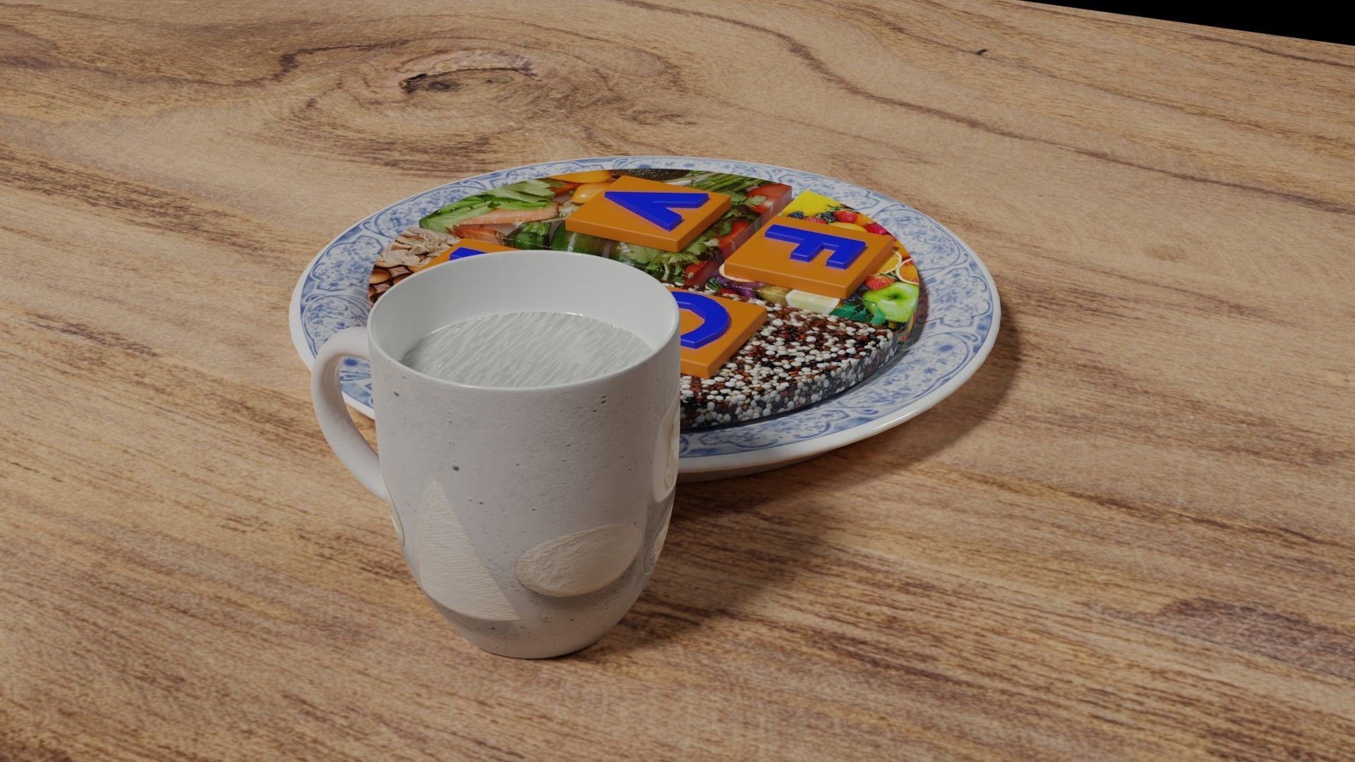 HEALTHY FOOD PLATE PROPORTION 3D print model_1