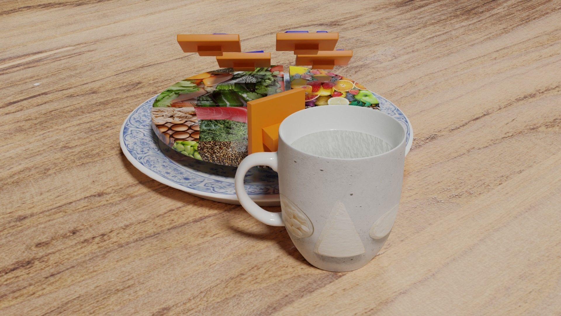 HEALTHY FOOD PLATE PROPORTION 3D print model_35