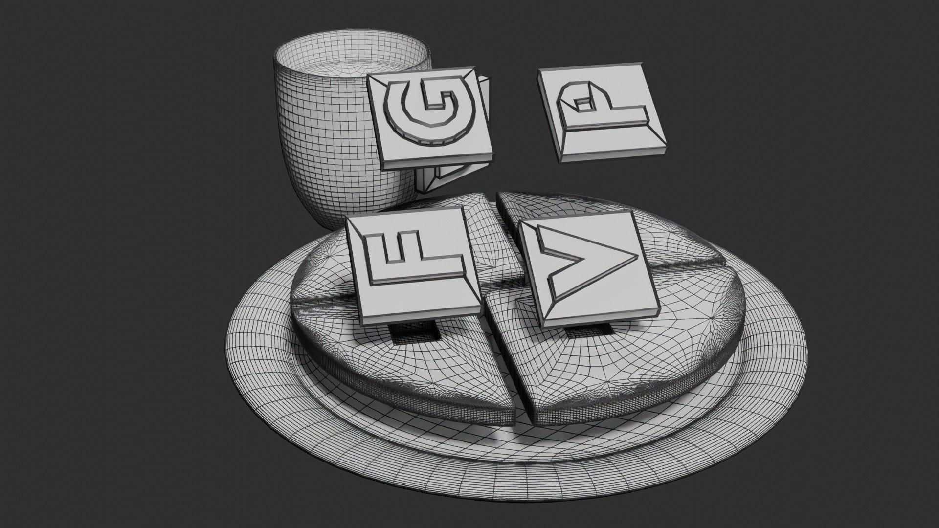 HEALTHY FOOD PLATE PROPORTION 3D print model_29