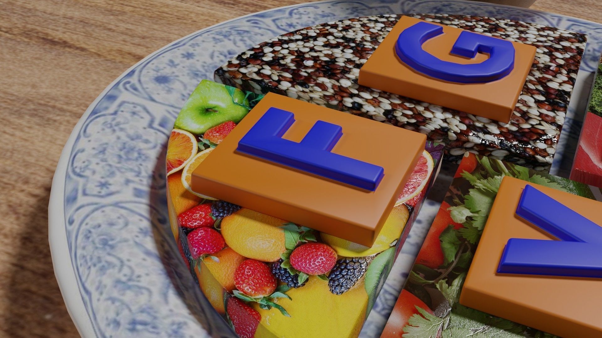 HEALTHY FOOD PLATE PROPORTION 3D print model_13