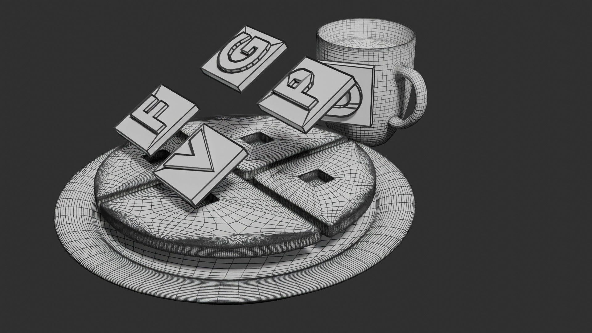 HEALTHY FOOD PLATE PROPORTION 3D print model_26