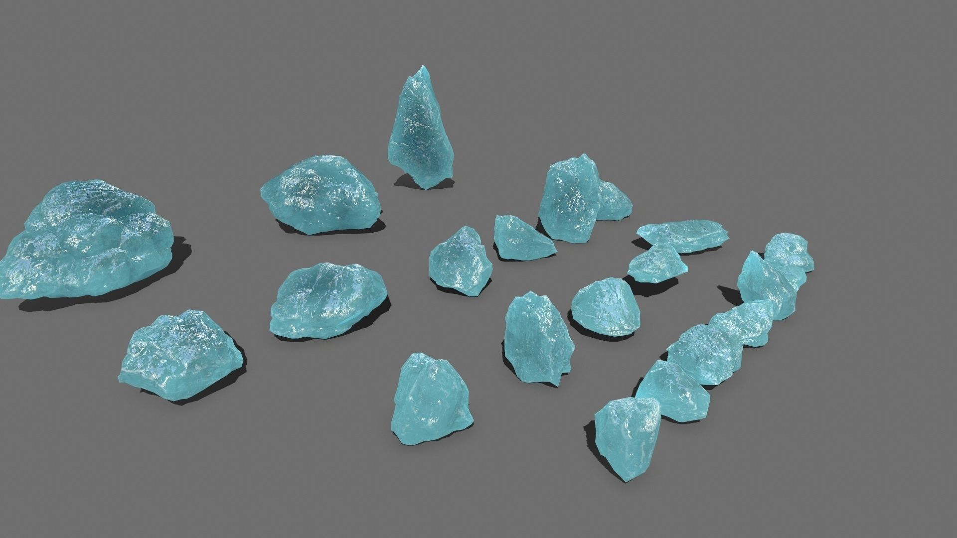 ice rocks   Low-poly 3D model_4