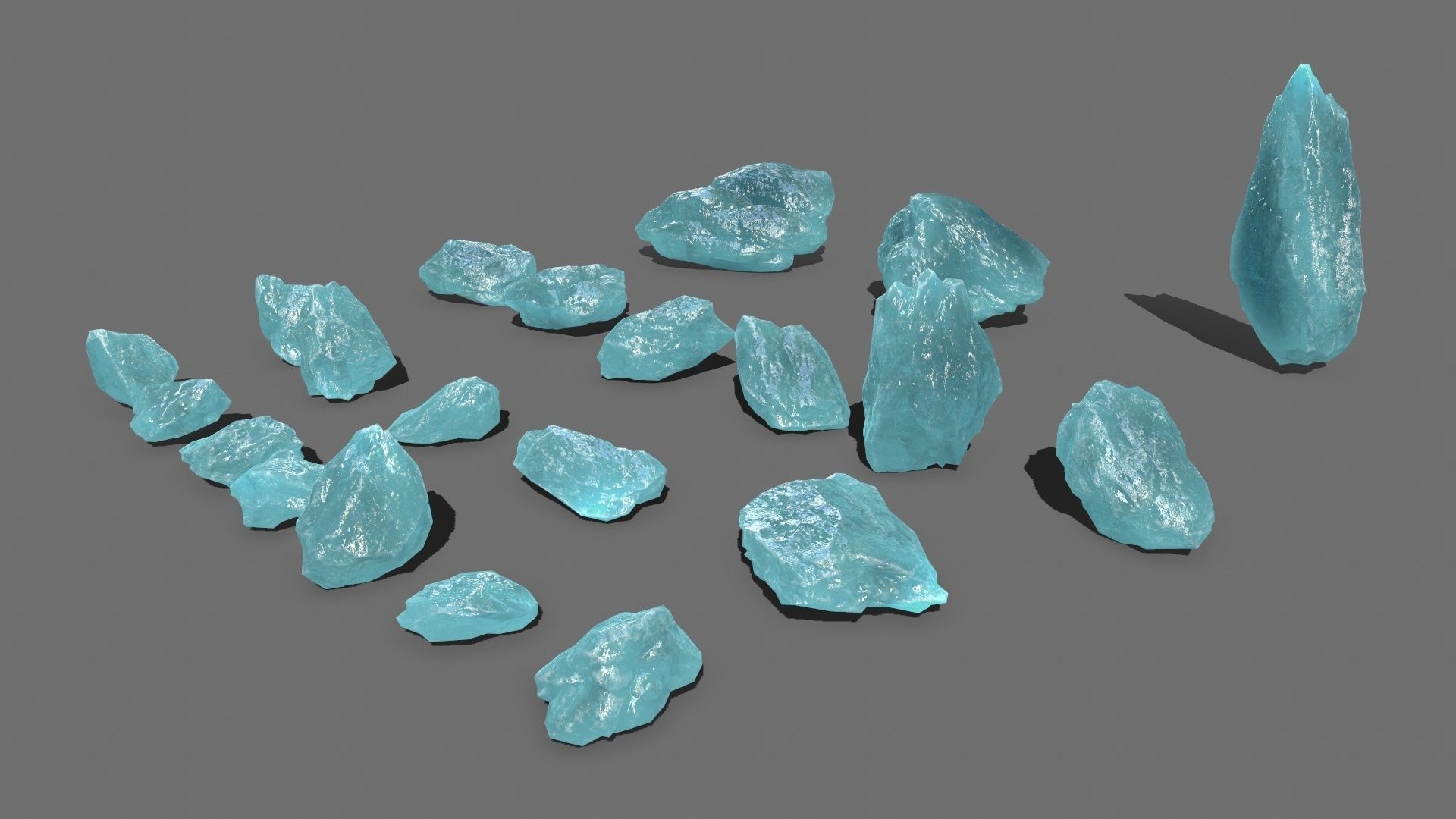 ice rocks   Low-poly 3D model_11