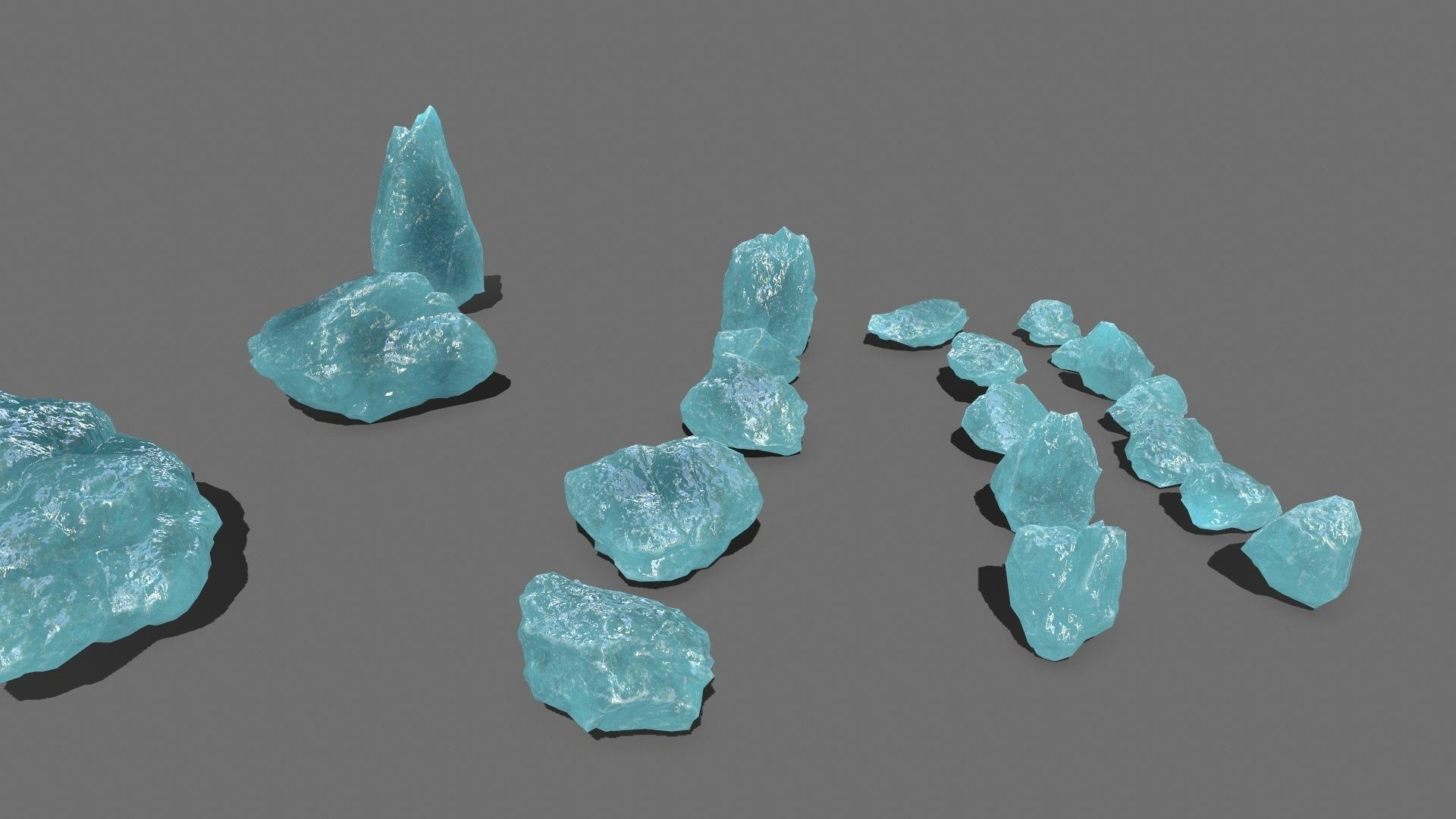 ice rocks   Low-poly 3D model_5