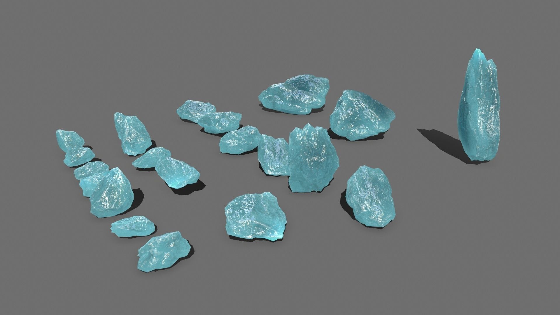 ice rocks   Low-poly 3D model_10