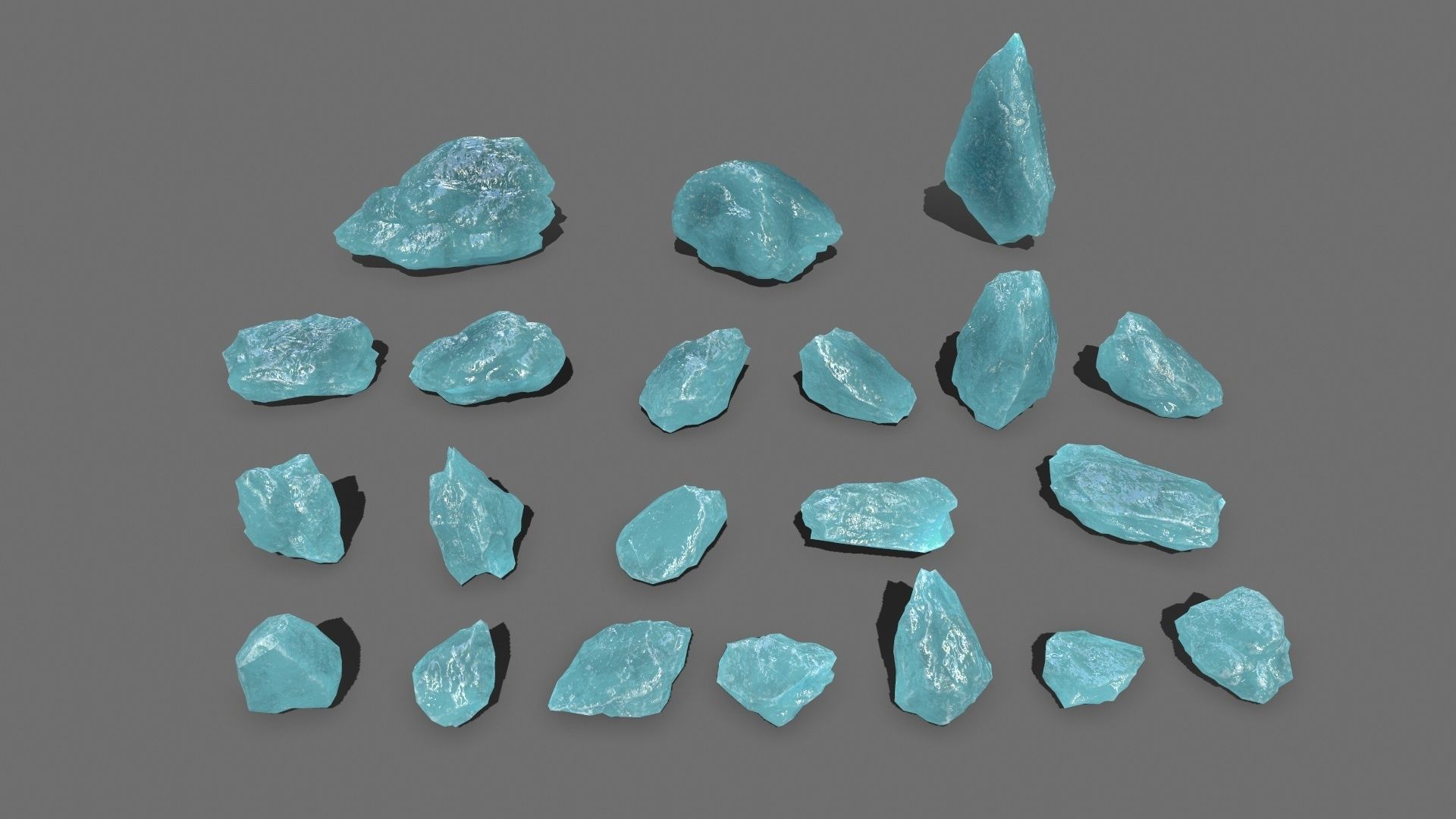 ice rocks   Low-poly 3D model_2