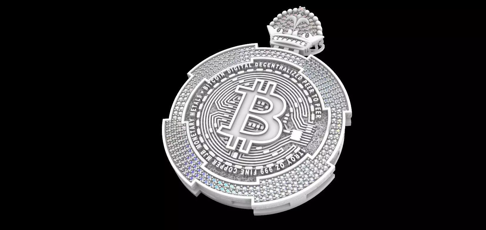 BITCOIN PENDANT 3D print model