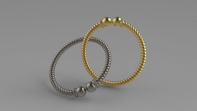 twisted baby bangle 3D print model