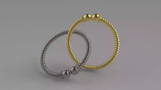 twisted baby bangle 3D print model