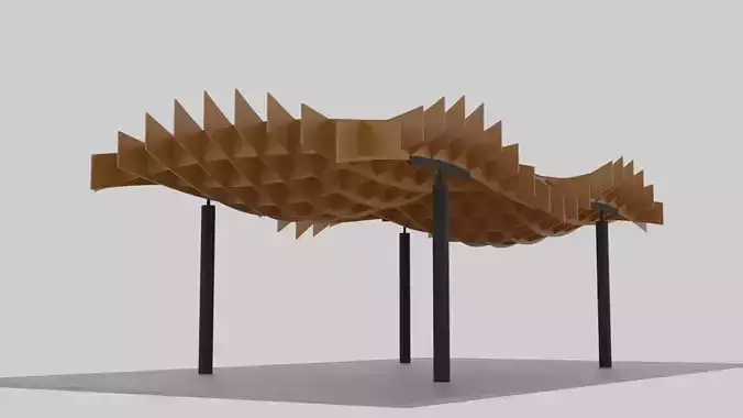 Wavy Waffle Rectangular Pergola