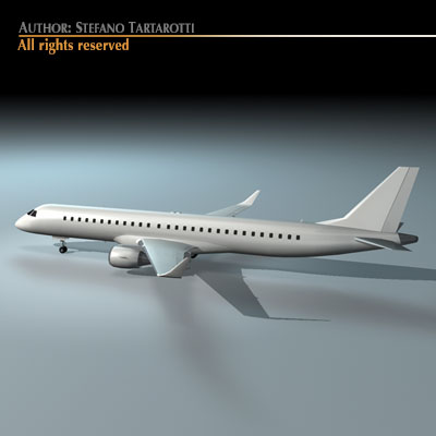Embraer 195 3D model_6