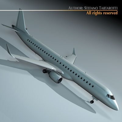 Embraer 195 3D model_2