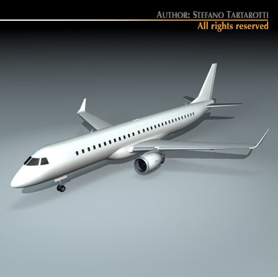 Embraer 195 3D model_3