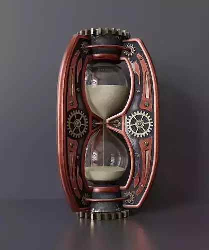 Hourglass in steampunk style
