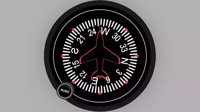 Heading indicator 3D model