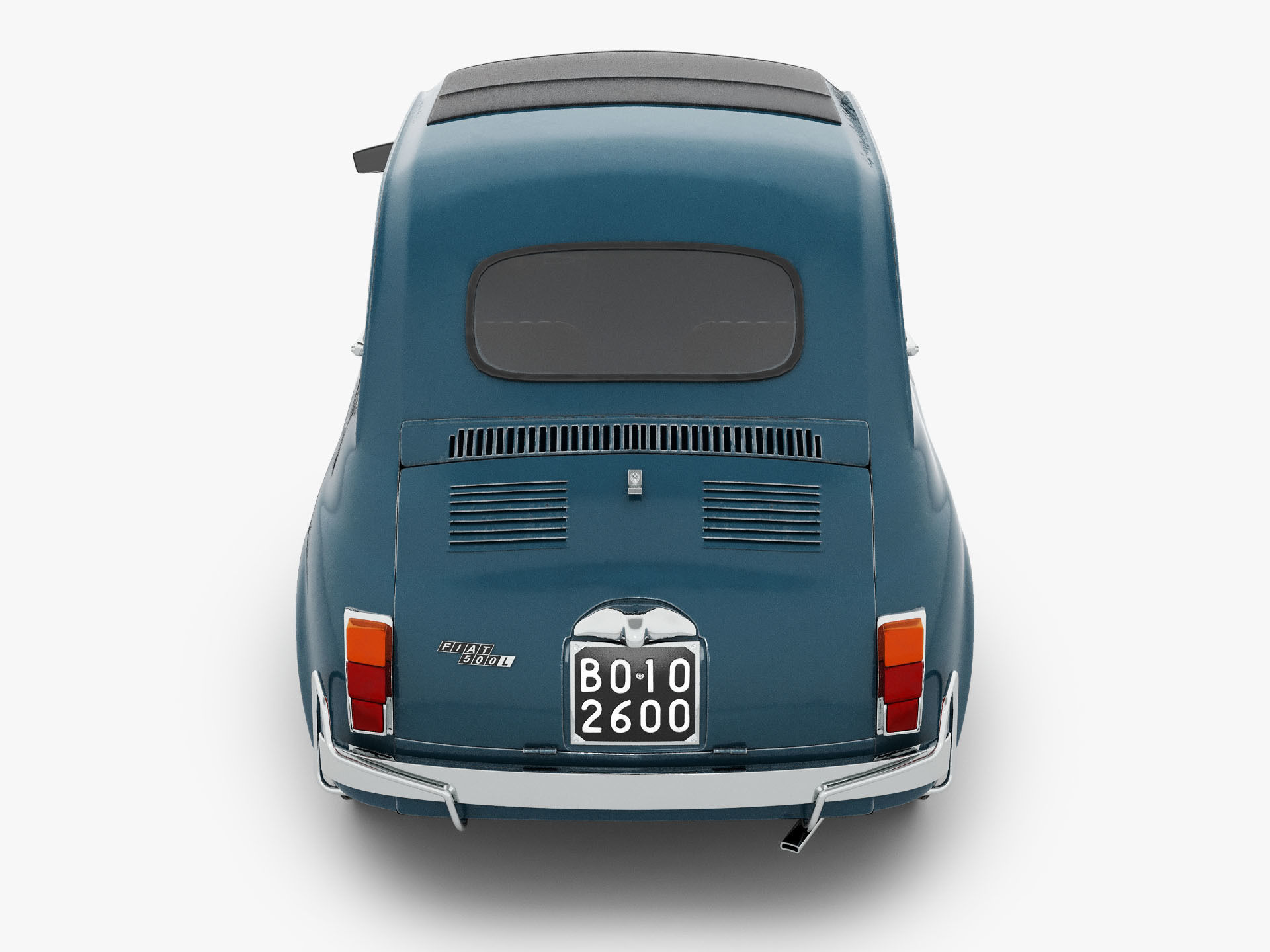 Fiat 500 1965-75 Italian Classic Car 3 Variants 3D model_17