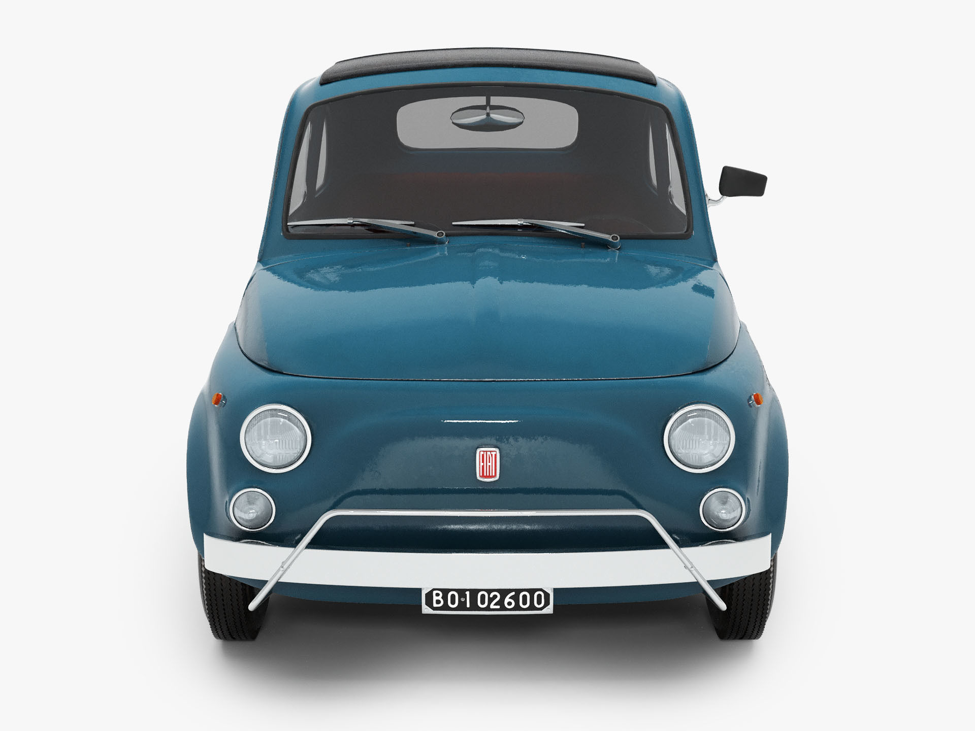 Fiat 500 1965-75 Italian Classic Car 3 Variants 3D model_14
