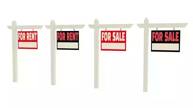 For Sale For Rent Signs Bundle
