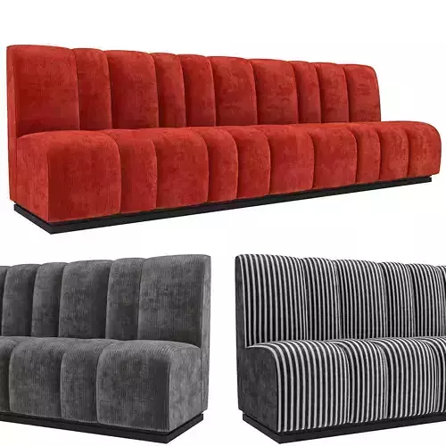 Lux Restaurant Club Sofa Part1 velvet fabric 