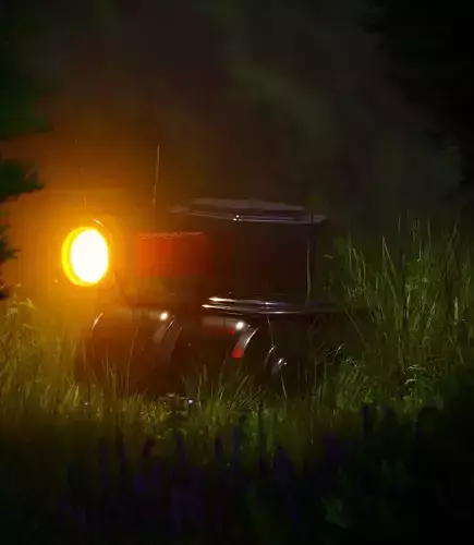 low poly metalic tank