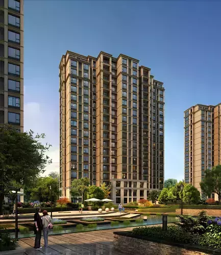 3Dmax fashion city commercial square building 212