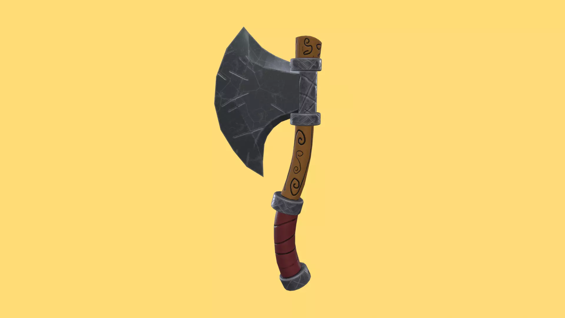 Stylized Axe - Low Poly Game Asset Low-poly 3D model_0