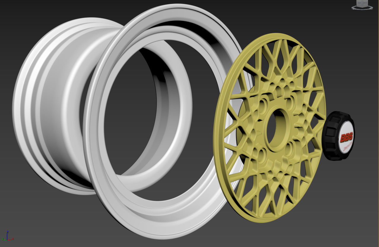 BBS Mahle Custom Wheel 3D model_41