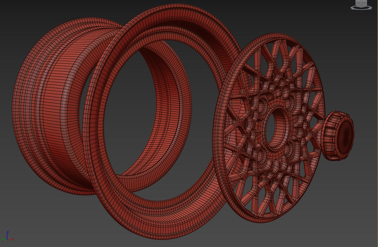 BBS Mahle Custom Wheel 3D model_43