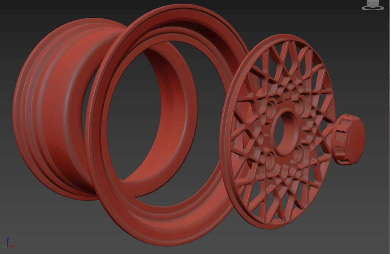 BBS Mahle Custom Wheel 3D model_44