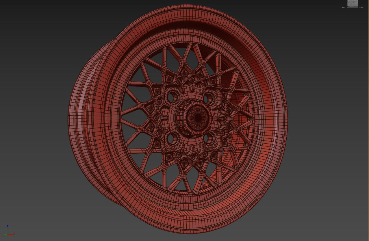 BBS Mahle Custom Wheel 3D model_11