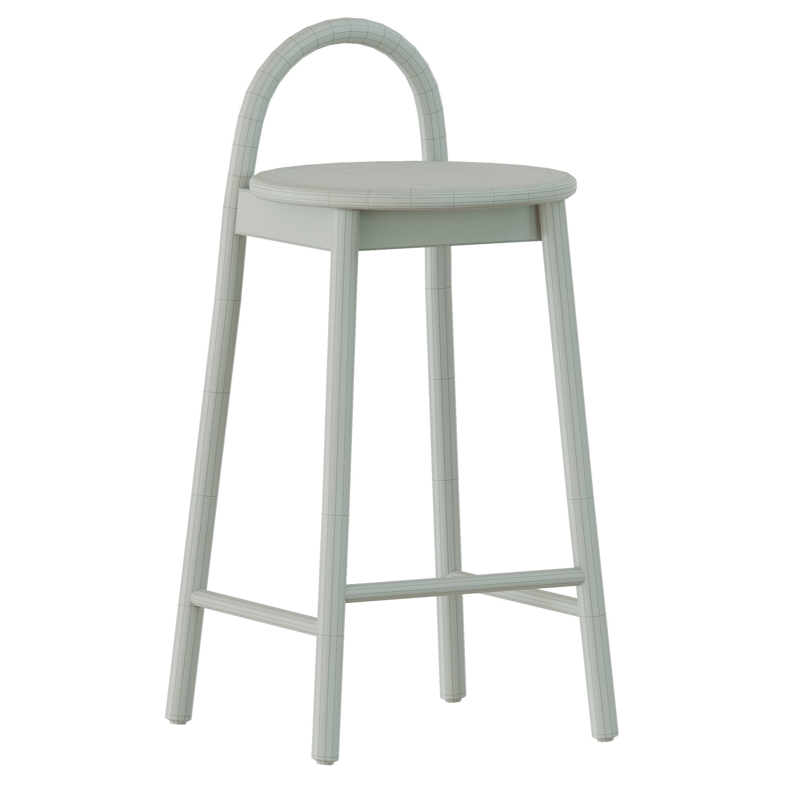 Half bar stool Circle 3D model_5