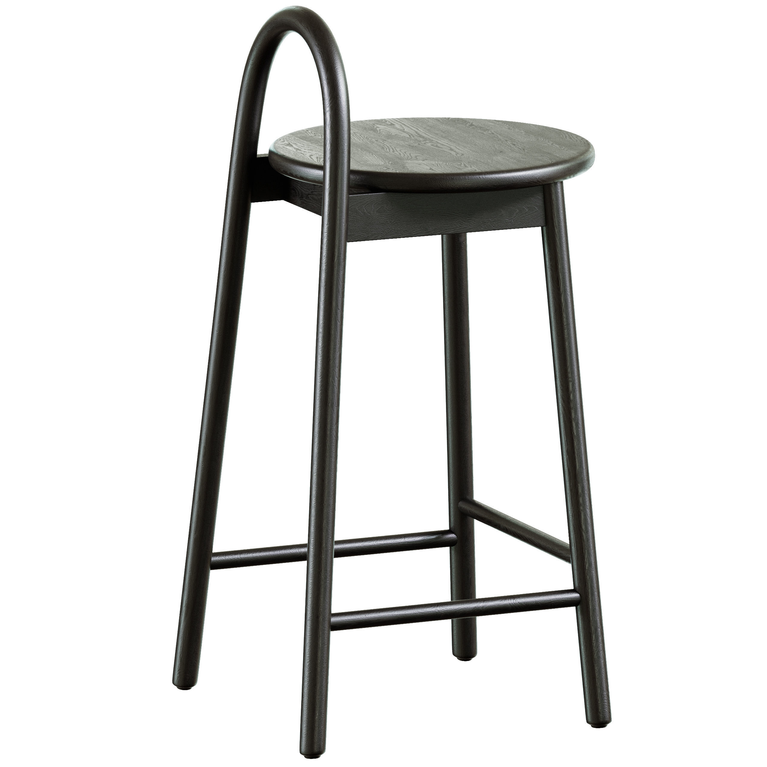 Half bar stool Circle 3D model_1